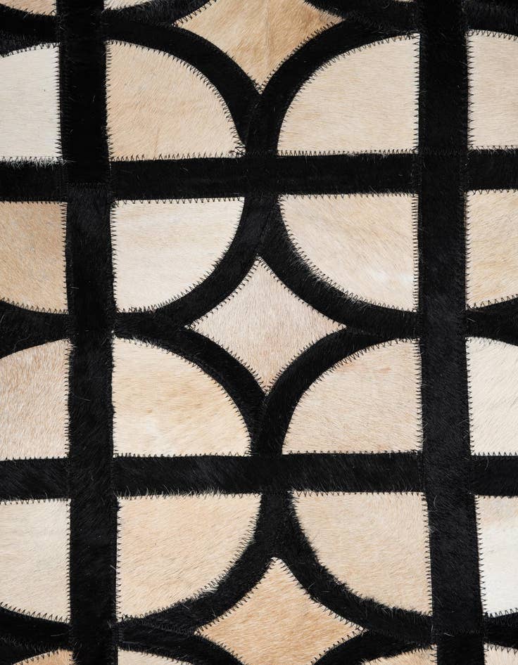 Detail image of 5' 2 x 8' Cowhide Leather Rug