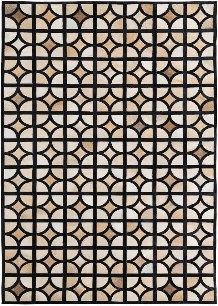 5' 2 x 8' Cowhide Leather Rug