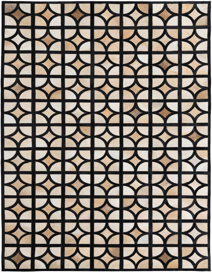 Detail image of 5' 2 x 8' Cowhide Leather Rug
