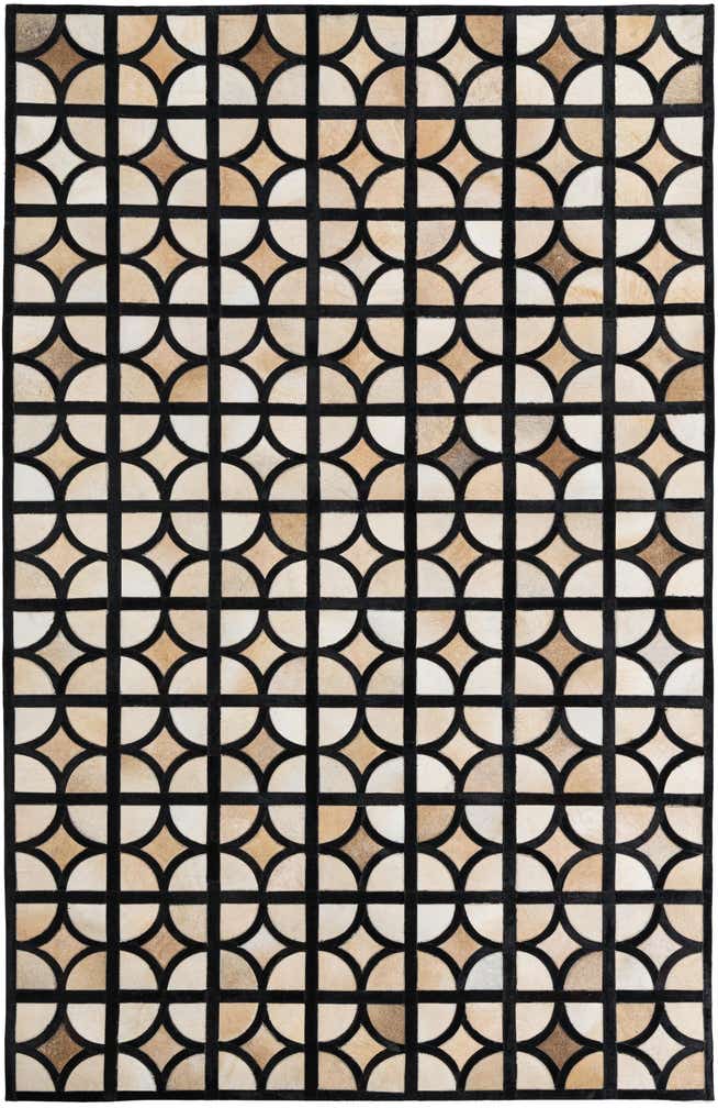 5' 2 x 8' Cowhide Leather Rug