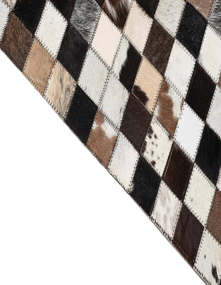Detail image of 5' 2 x 8' 2 Cowhide Leather Rug