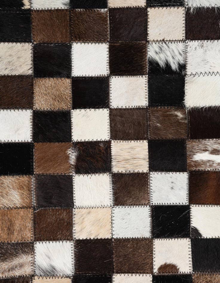 Detail image of 5' 2 x 8' 2 Cowhide Leather Rug
