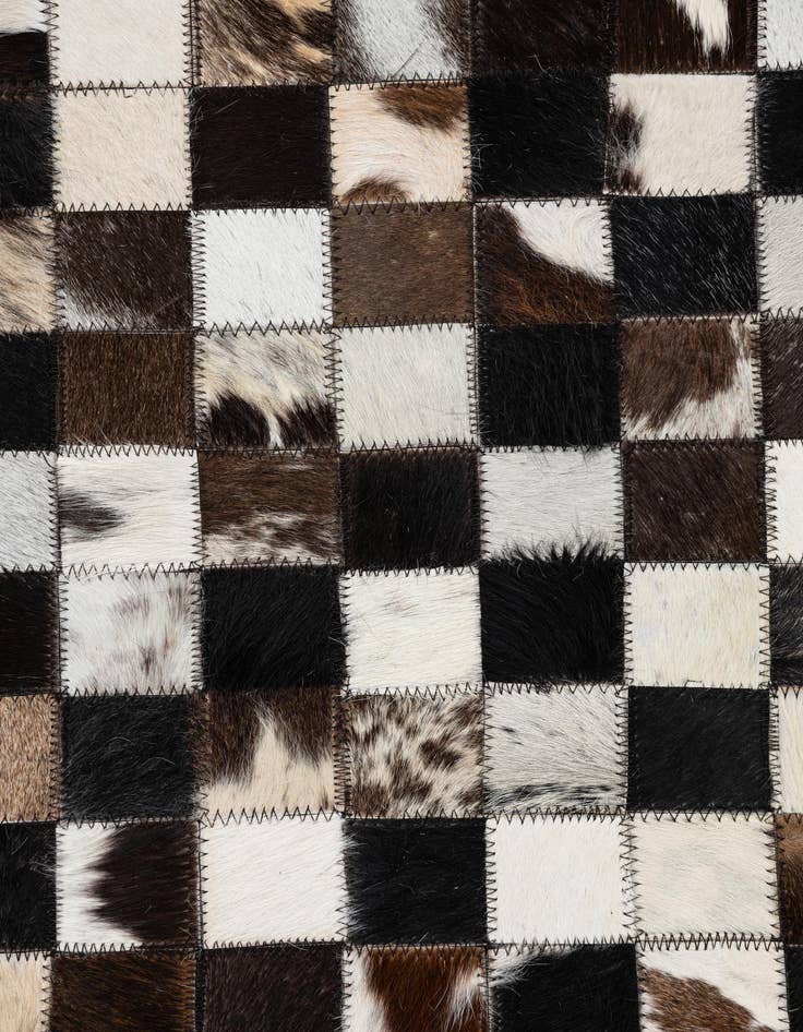 Detail image of 5' 2 x 8' 2 Cowhide Leather Rug