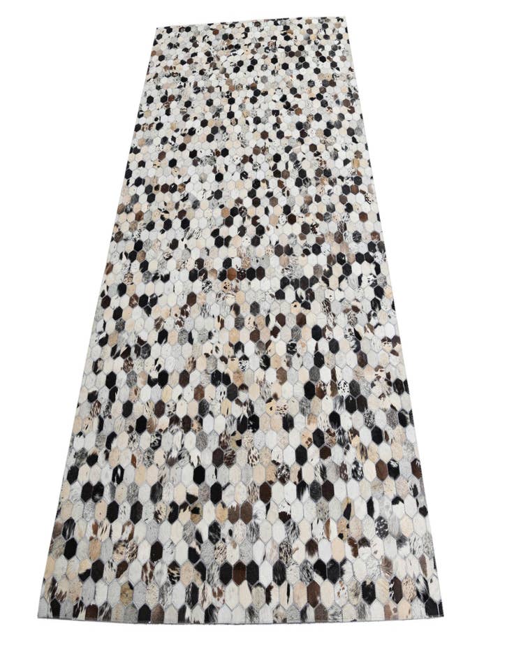 Detail image of 5' 2 x 8' Cowhide Leather Rug