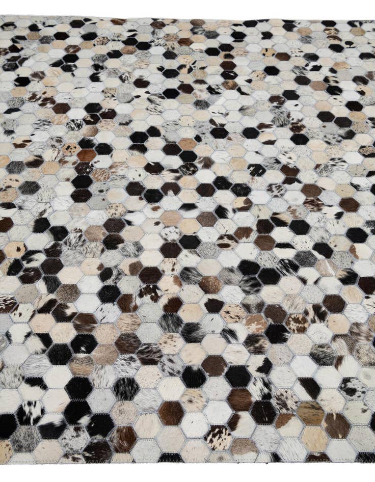 Detail image of 5' 2 x 8' Cowhide Leather Rug