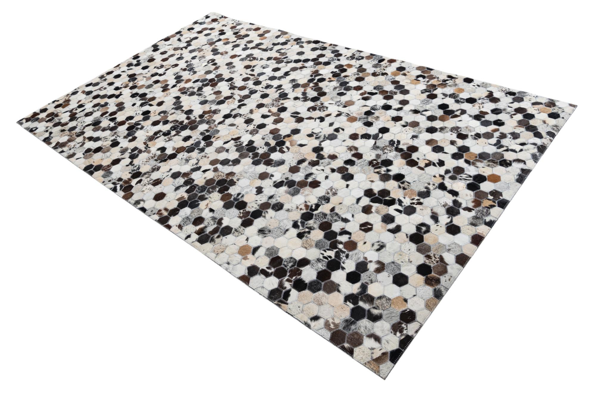 5' x 8' 1 Cowhide Leather Rug