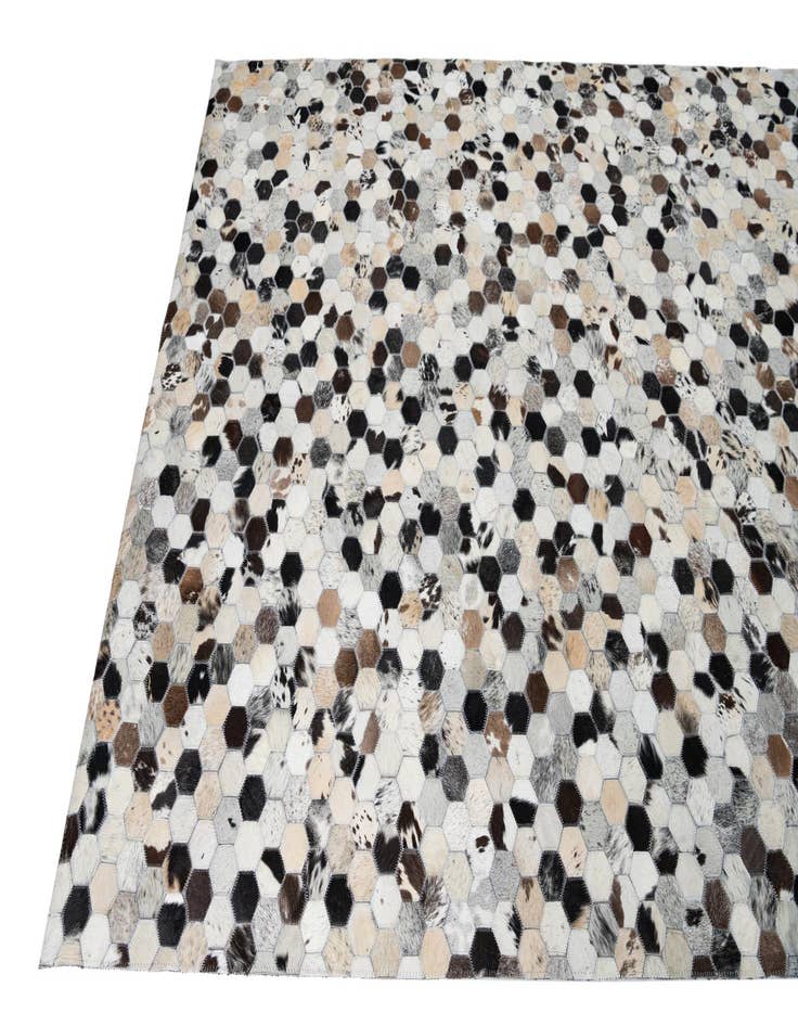 Detail image of 5' 3 x 8' 2 Cowhide Leather Rug