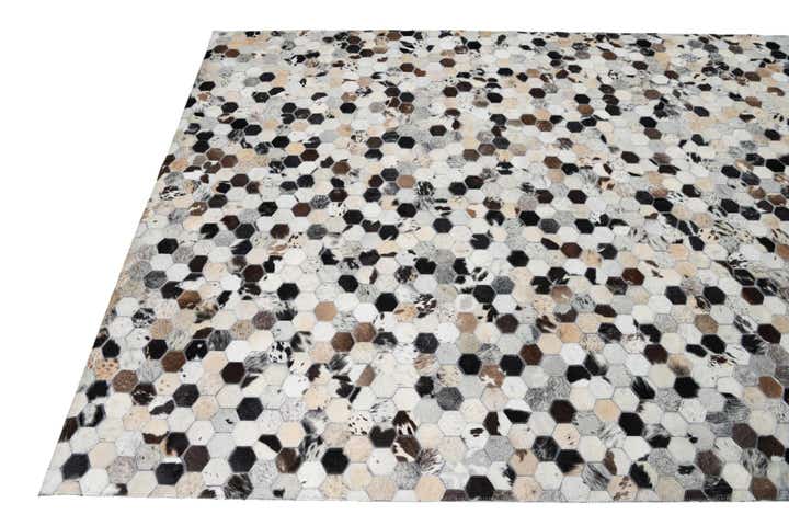 5' 3 x 8' 2 Cowhide Leather Rug