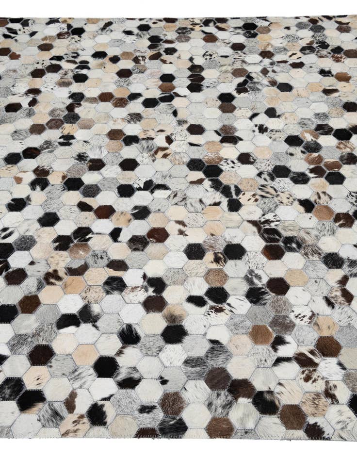 Detail image of 5' 3 x 8' 2 Cowhide Leather Rug