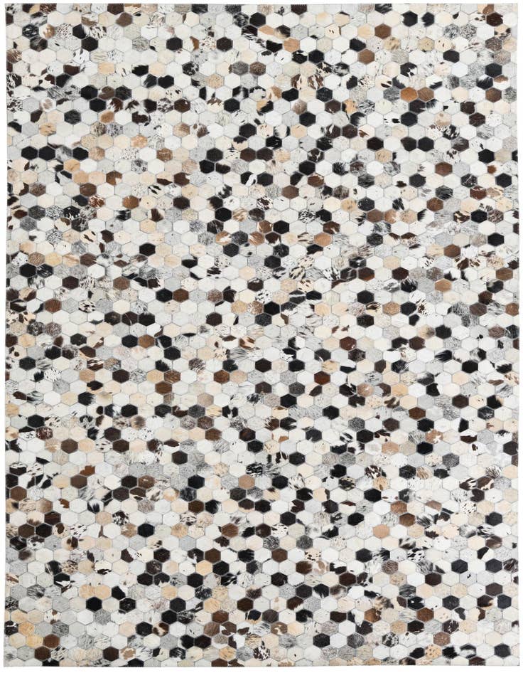 Detail image of 5' 3 x 8' 2 Cowhide Leather Rug