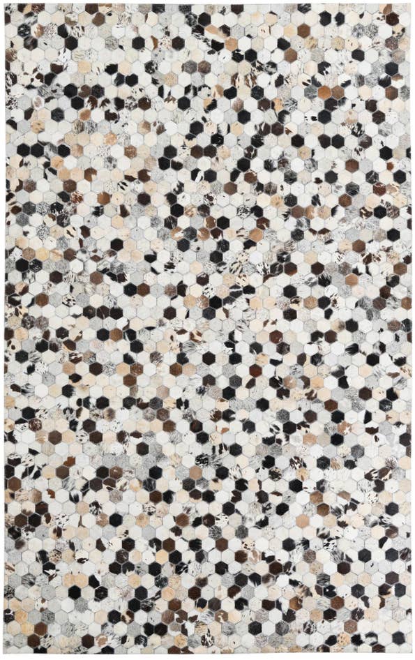 Detail image of 5' 3 x 8' 2 Cowhide Leather Rug