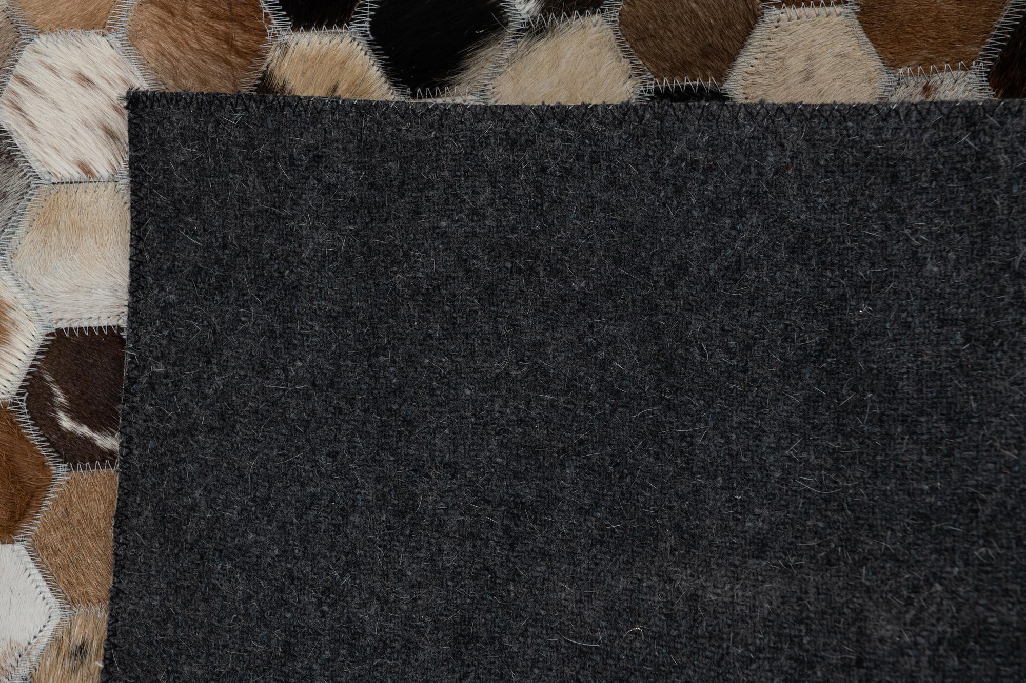 5' 2 x 8' Cowhide Leather Rug