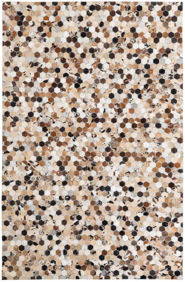 Detail image of 5' 2 x 8' Cowhide Leather Rug