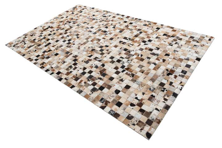 5' x 8' Cowhide Leather Rug