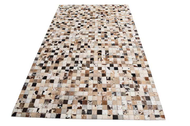 5' x 8' Cowhide Leather Rug