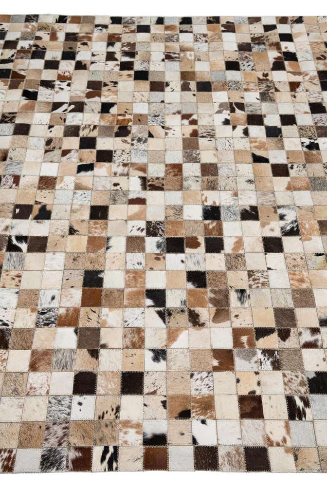 5' x 8' Cowhide Leather Rug