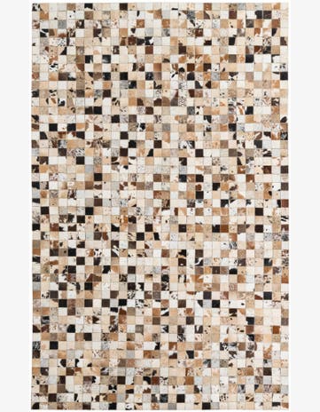 5' x 8' Cowhide Leather Rug