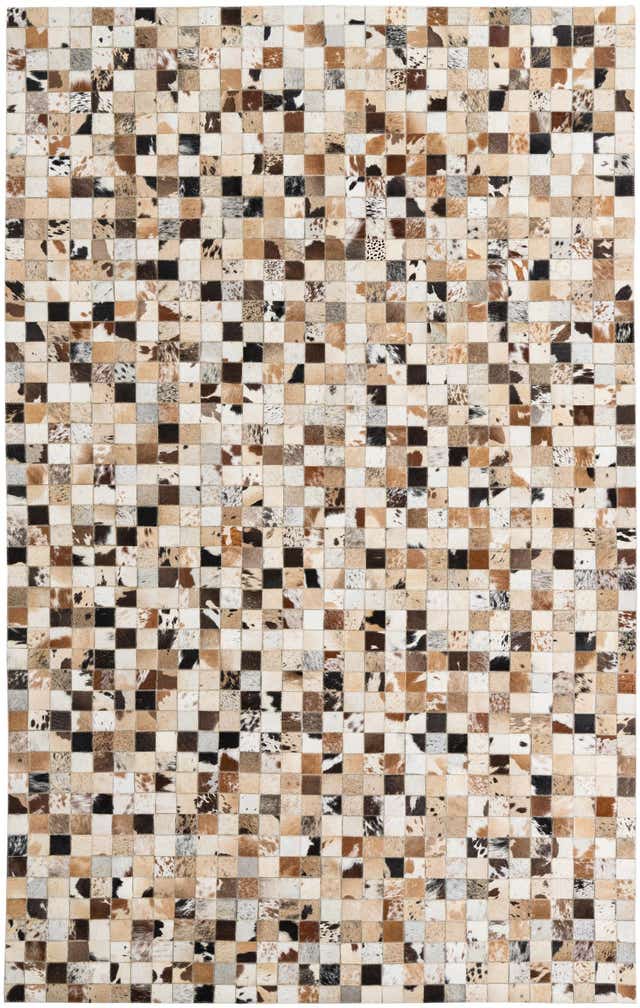 5' x 8' Cowhide Leather Rug