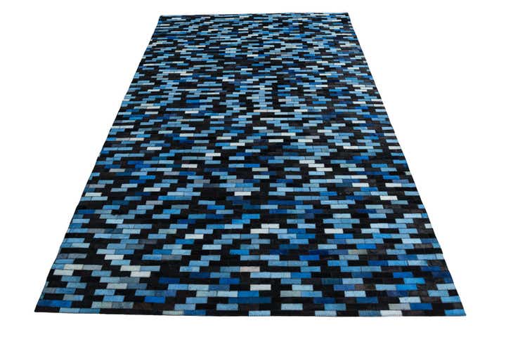 5' x 8' Cowhide Leather Rug