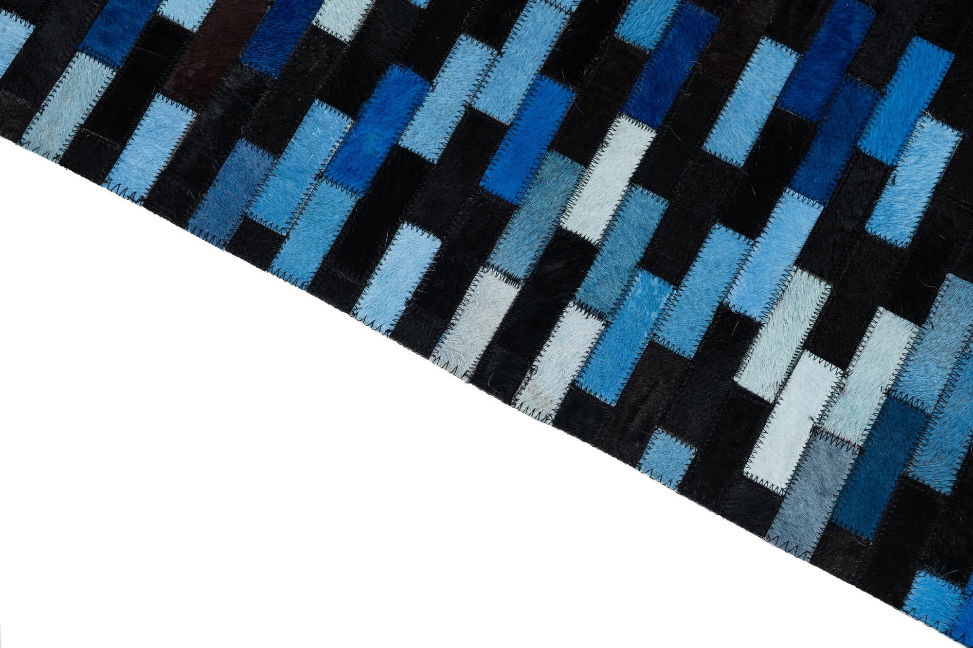 5' x 8' Cowhide Leather Rug