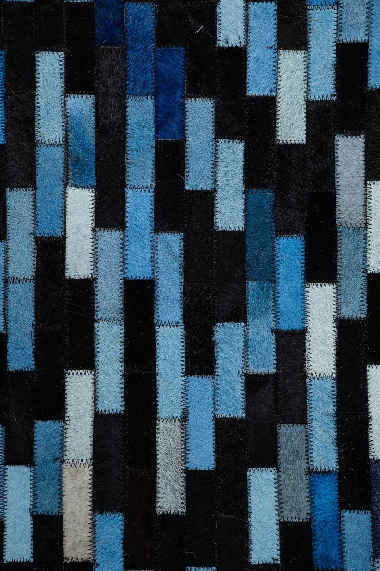 5' x 8' Cowhide Leather Rug