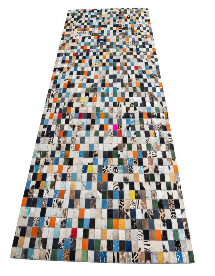 Detail image of 5' 1 x 8' Cowhide Leather Rug