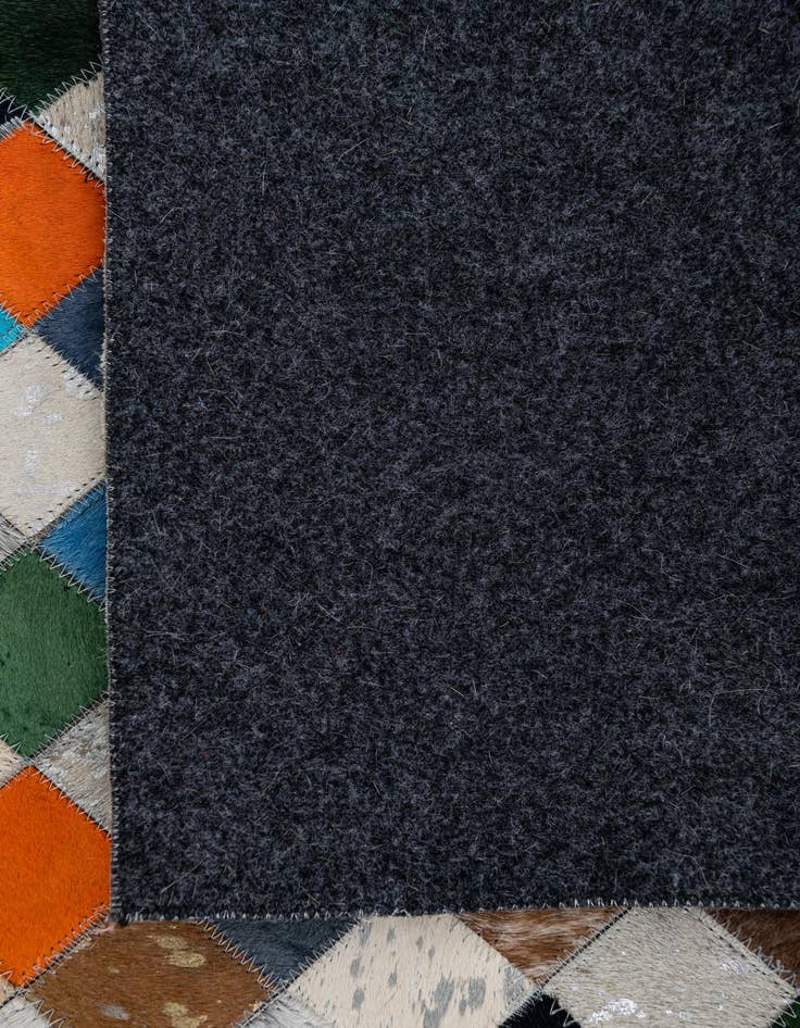 Detail image of 5' 1 x 8' Cowhide Leather Rug