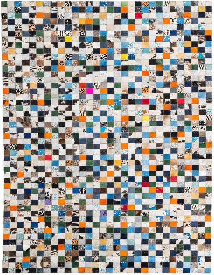 Detail image of 5' 1 x 8' Cowhide Leather Rug