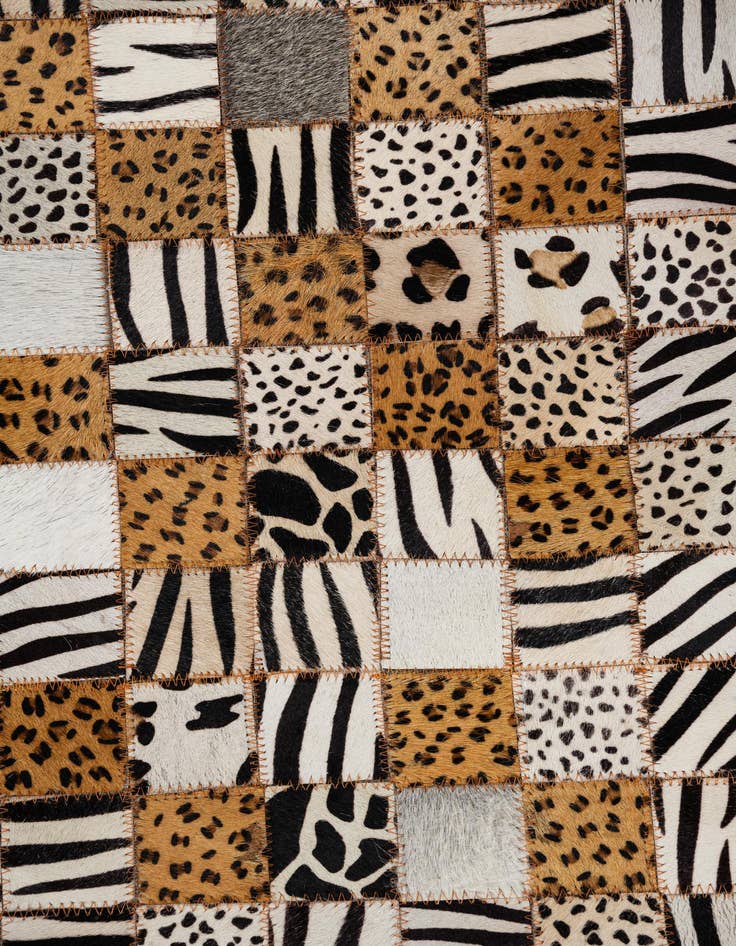 Detail image of 5' 1 x 8' 1 Cowhide Leather Rug