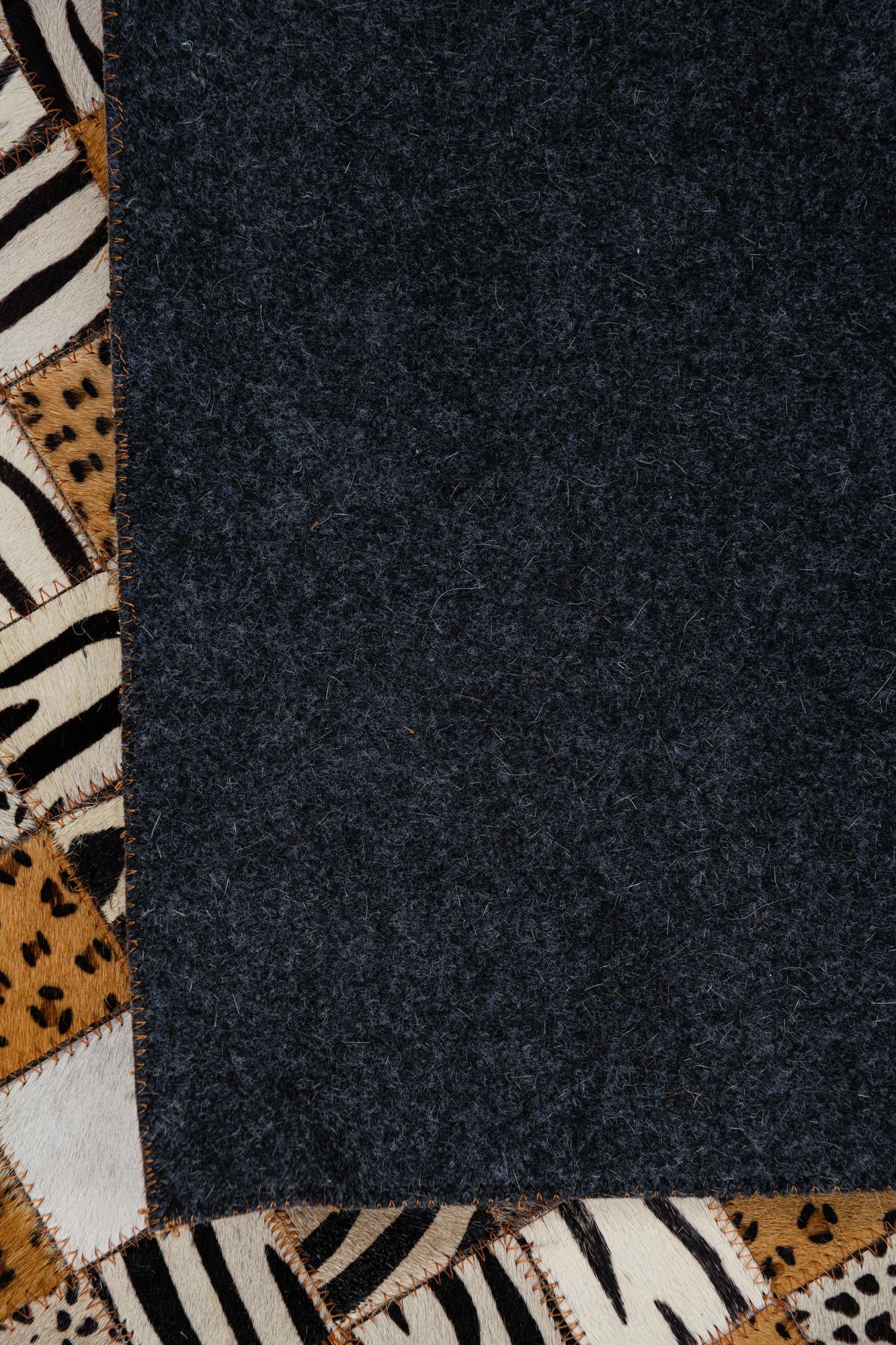 5' 1 x 8' 1 Cowhide Leather Rug