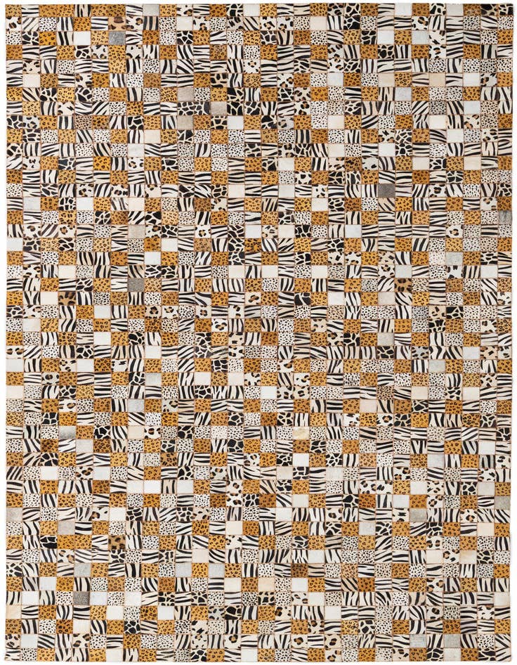 Detail image of 5' 1 x 8' 1 Cowhide Leather Rug
