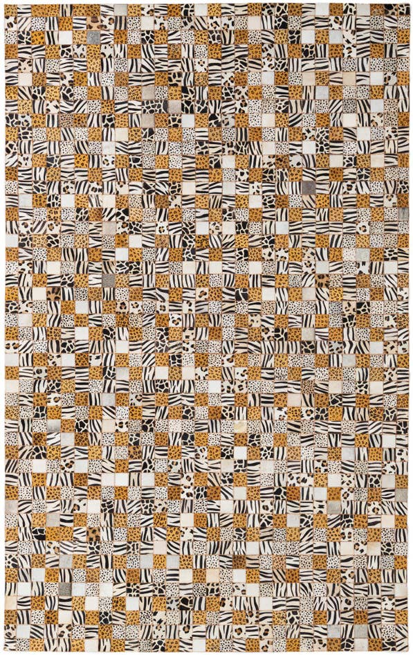 Detail image of 5' 1 x 8' 1 Cowhide Leather Rug
