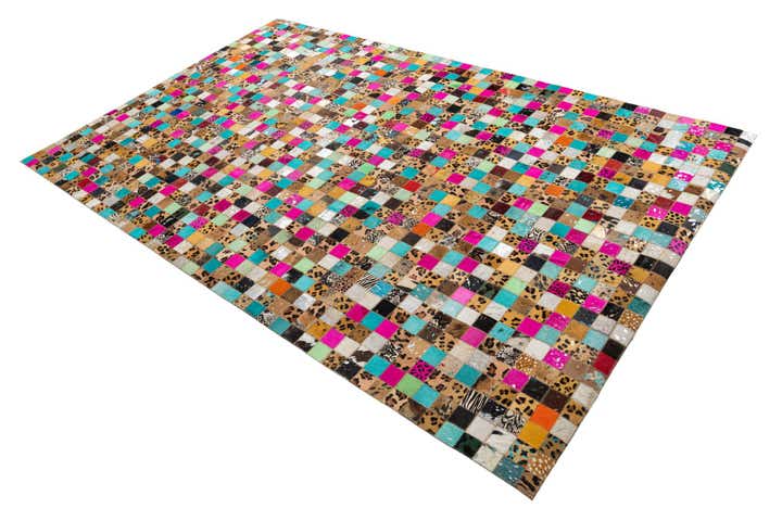 5' x 8' Cowhide Leather Rug