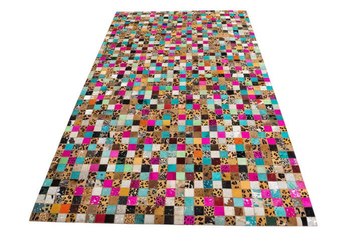 5' x 8' Cowhide Leather Rug