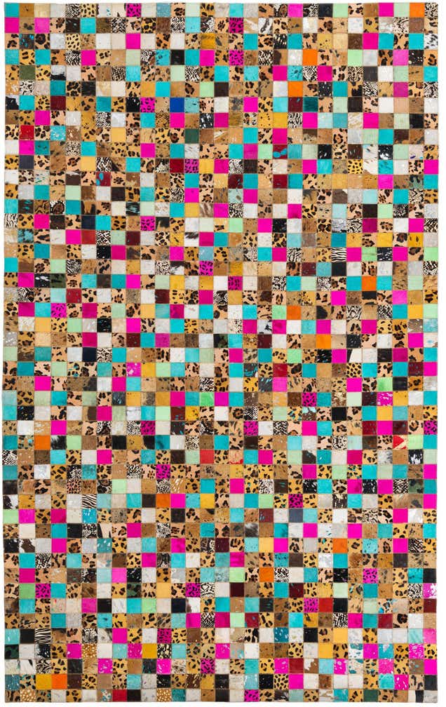 5' x 8' Cowhide Leather Rug