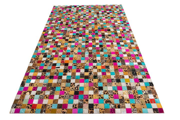 5' x 8' Cowhide Leather Rug