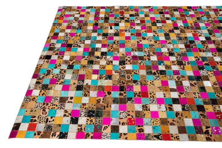 5' x 8' Cowhide Leather Rug