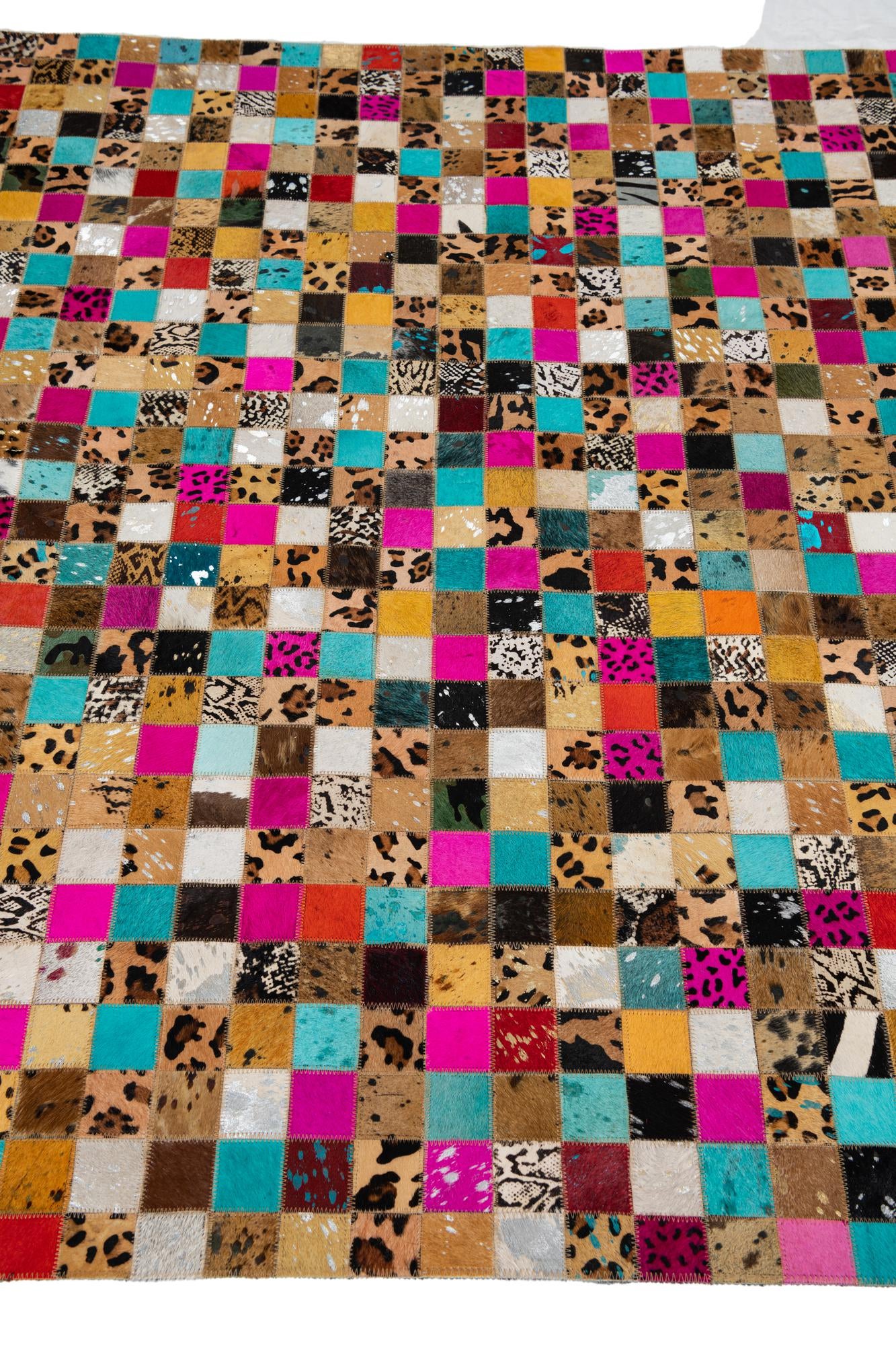 5' x 8' Cowhide Leather Rug