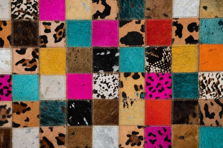 5' x 8' Cowhide Leather Rug