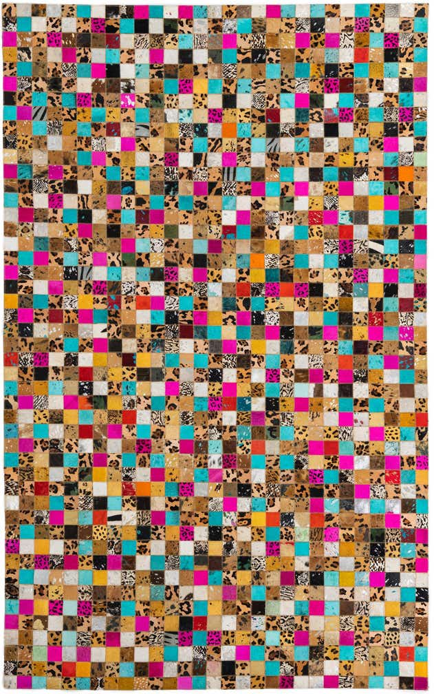 5' x 8' Cowhide Leather Rug