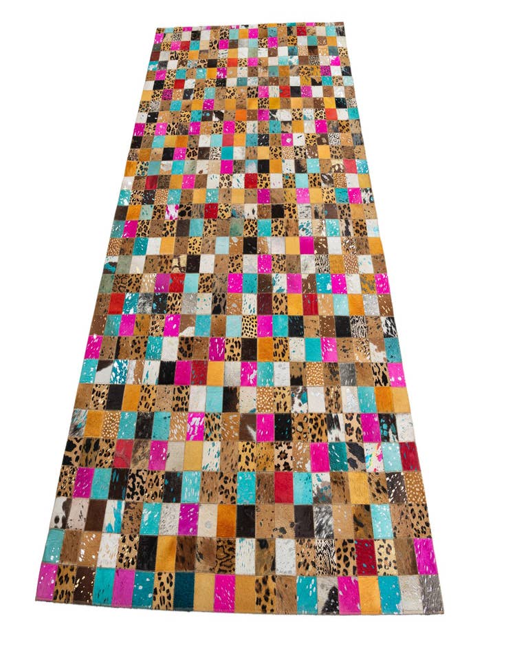 Detail image of 5' 1 x 8' 1 Cowhide Leather Rug