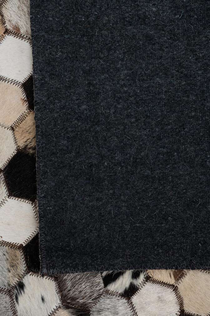 5' 1 x 8' Cowhide Leather Rug