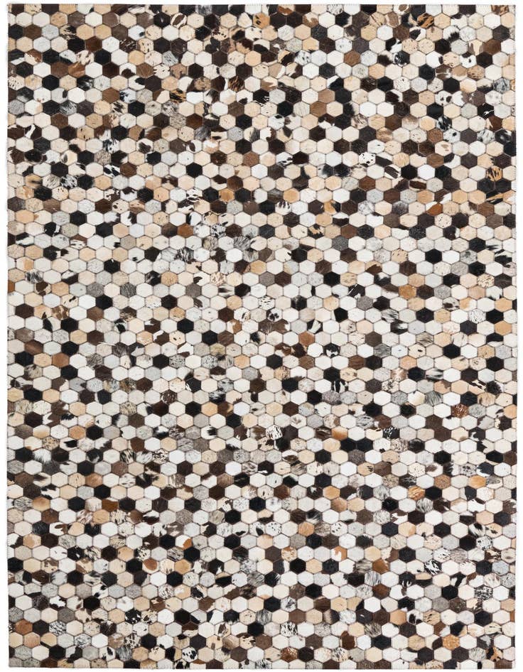 Detail image of 5' 1 x 8' Cowhide Leather Rug