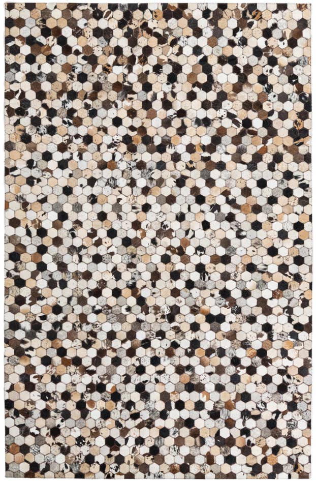 Detail image of 5' 1 x 8' Cowhide Leather Rug