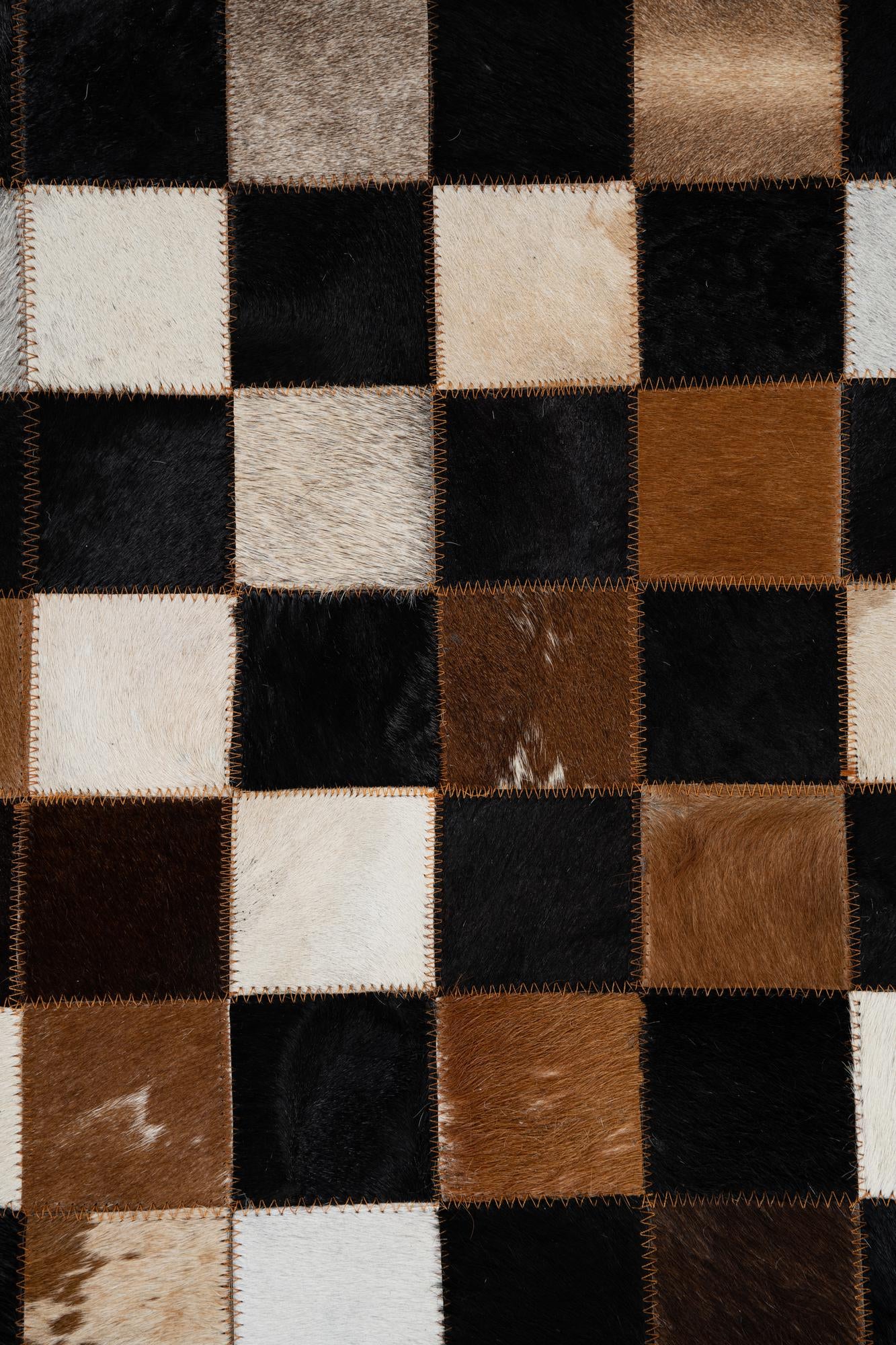 5' x 8' Cowhide Leather Rug