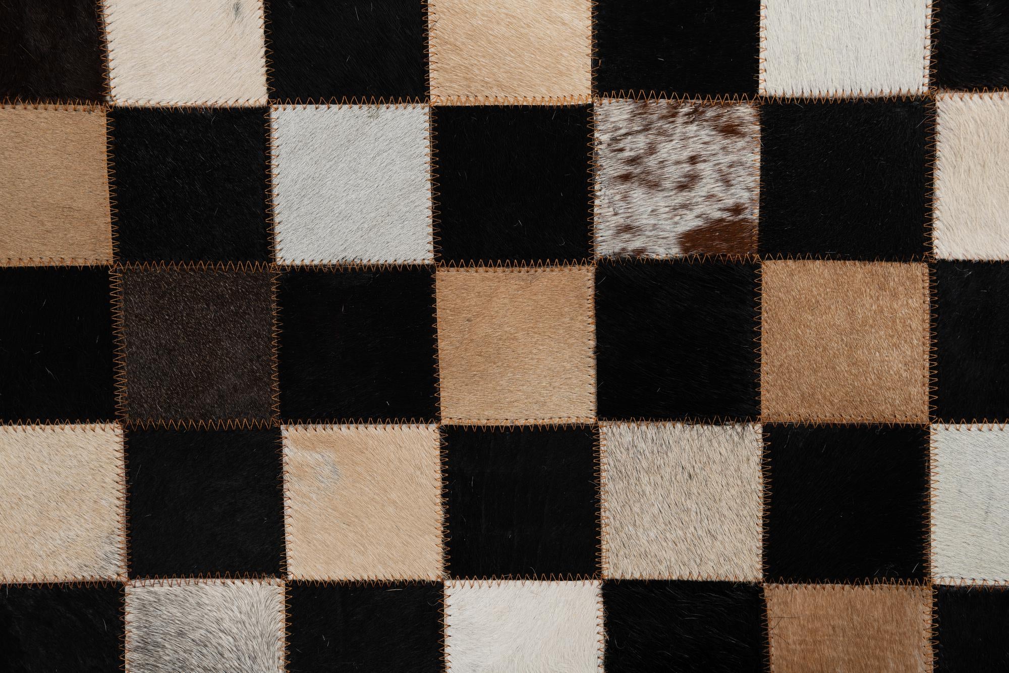 5' x 8' Cowhide Leather Rug