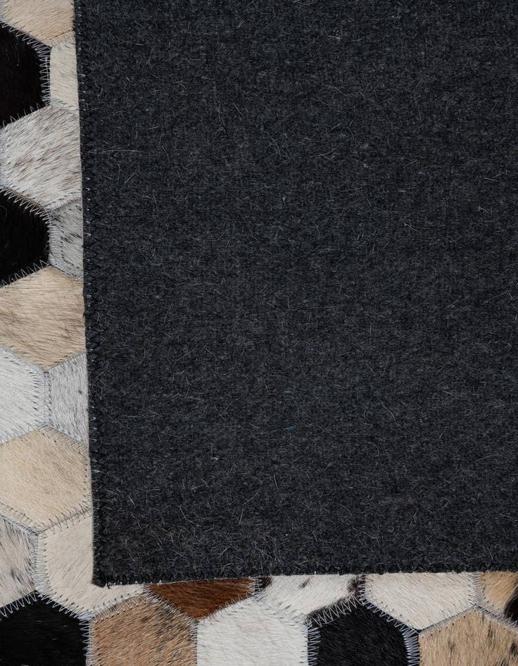 Detail image of 5' 1 x 8' Cowhide Leather Rug