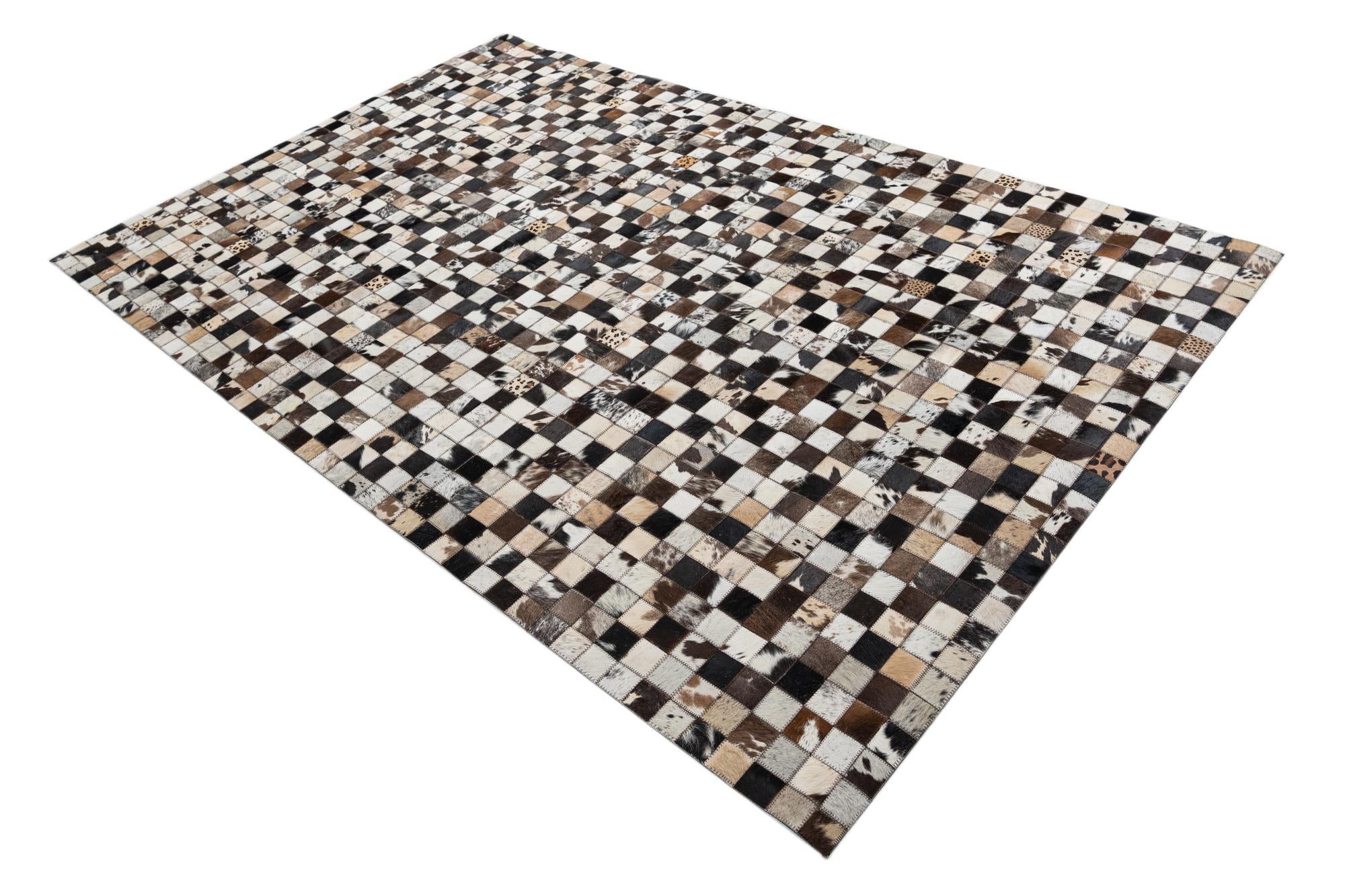 5' x 8' Cowhide Leather Rug