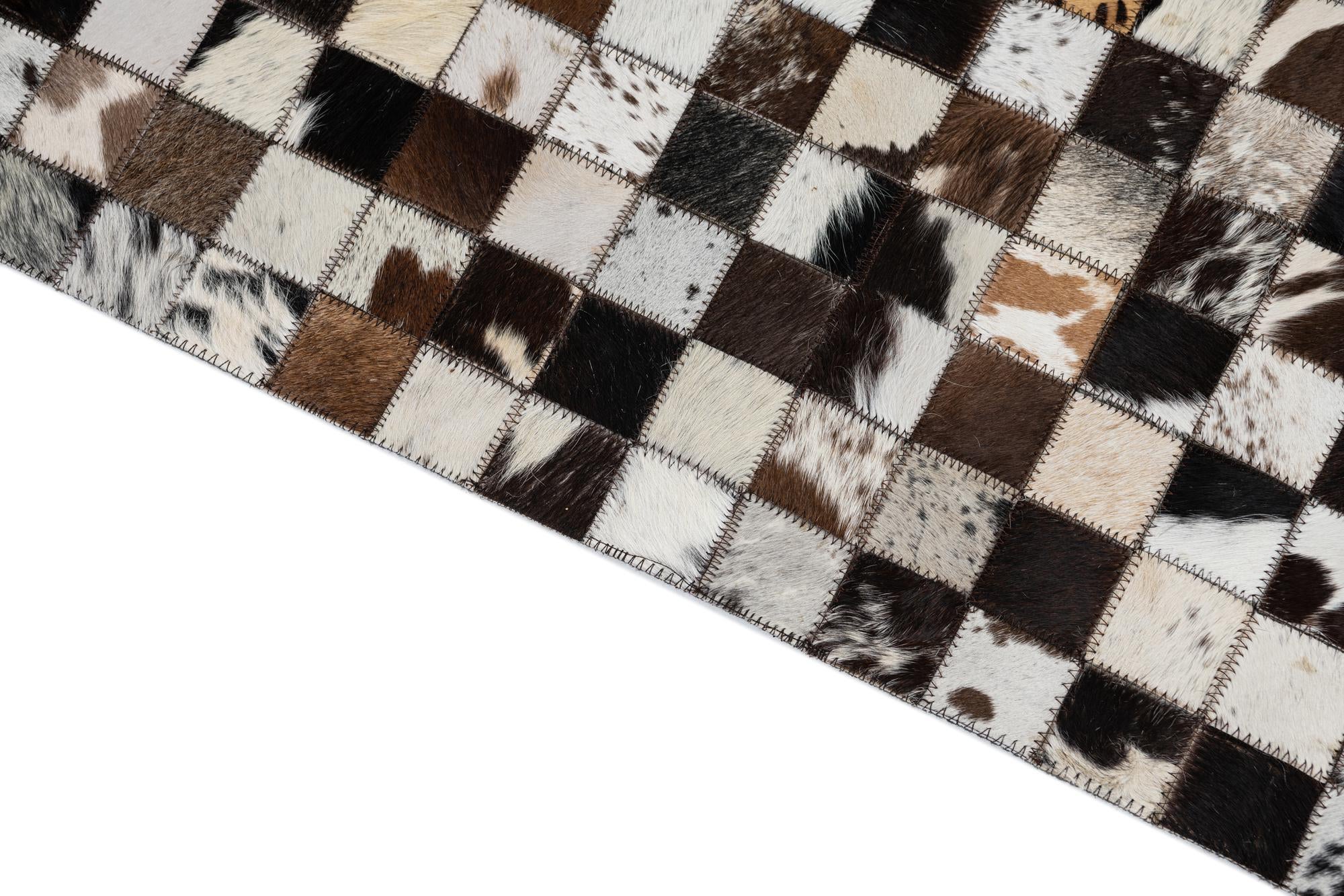 5' x 8' Cowhide Leather Rug