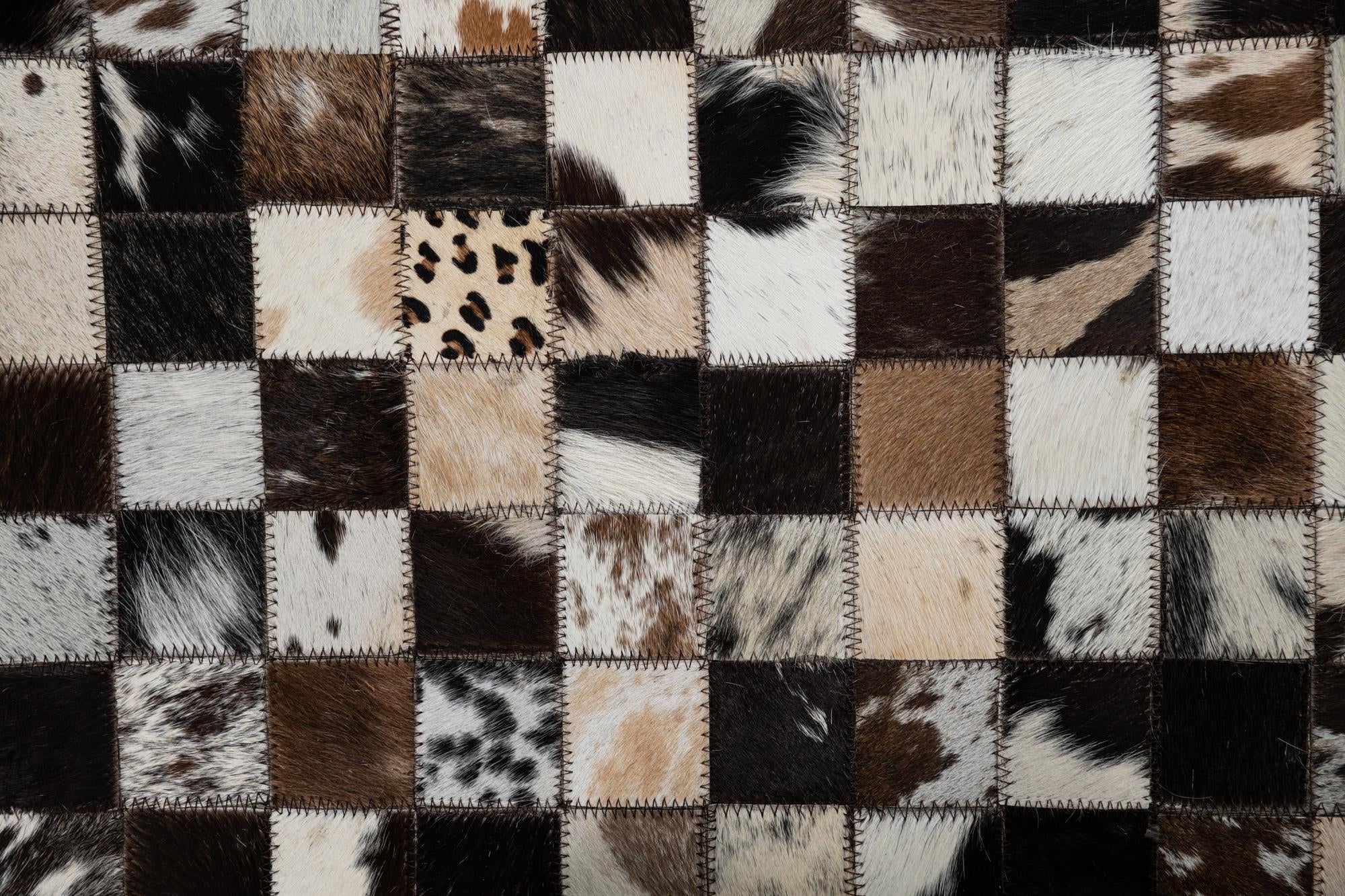 5' x 8' Cowhide Leather Rug